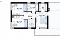 Projekt domu piętrowego Zx63 A - rzut poddasza
