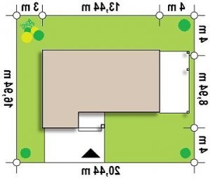 Usytuowanie budynku Zx63 A w wersji lustrzanej