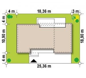 Usytuowanie budynku Zx102 GP