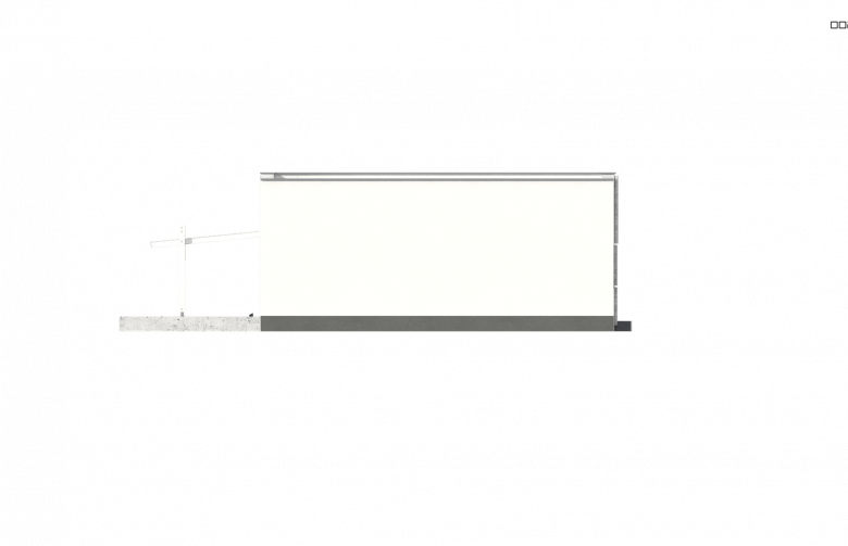Projekt domu parterowego Zx115 - elewacja 3