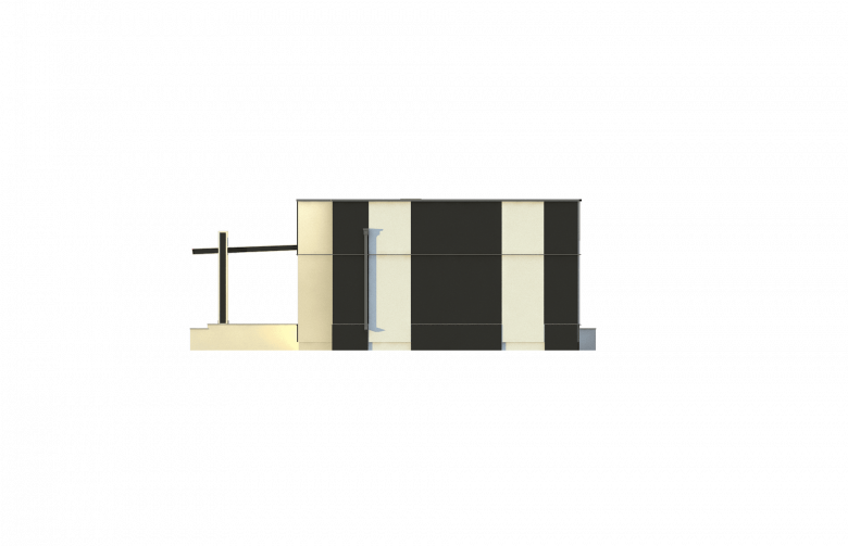 Projekt domu parterowego Zx116 - elewacja 1