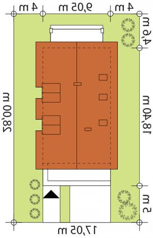 Usytuowanie budynku Alwin w wersji lustrzanej