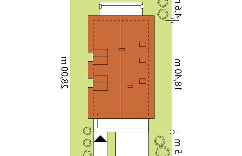 Projekt domu wielorodzinnego Alwin - Usytuowanie - wersja lustrzana