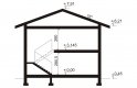 Projekt domu szkieletowego Faros 2 - przekrój 1