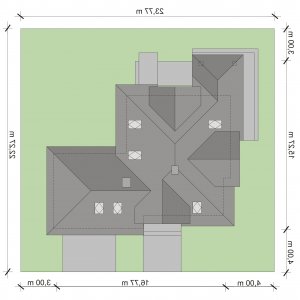 Usytuowanie budynku Meander 2 w wersji lustrzanej