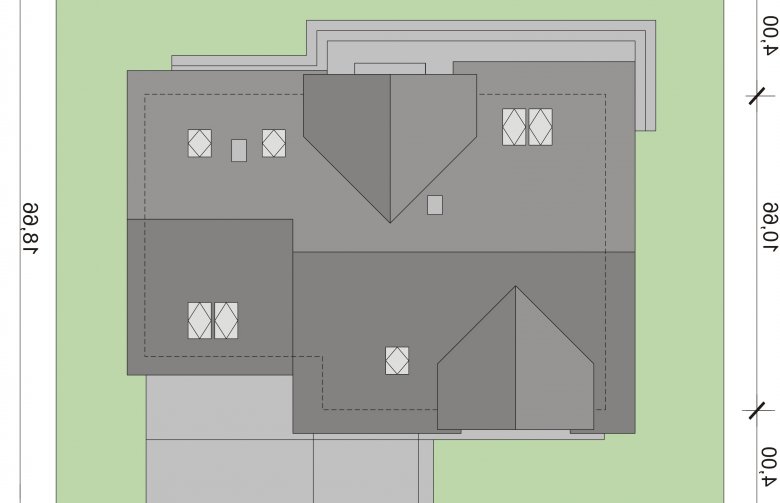 Projekt domu jednorodzinnego Nemezjusz 2 - Usytuowanie - wersja lustrzana