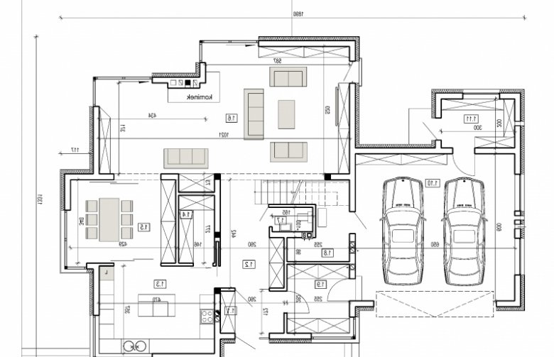 Projekt domu szkieletowego AN 005 - rzut piętra