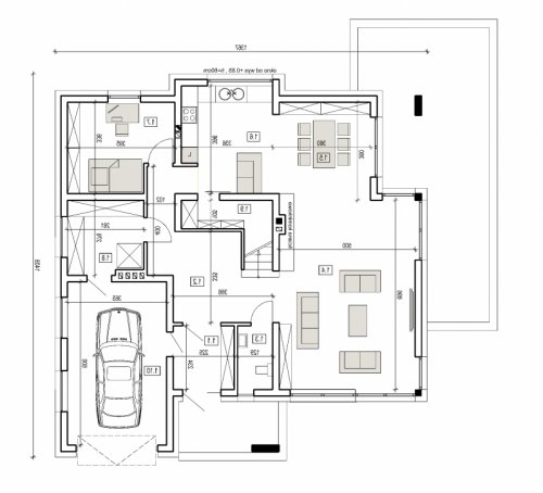 RZUT PARTERU AN 006 - wersja lustrzana