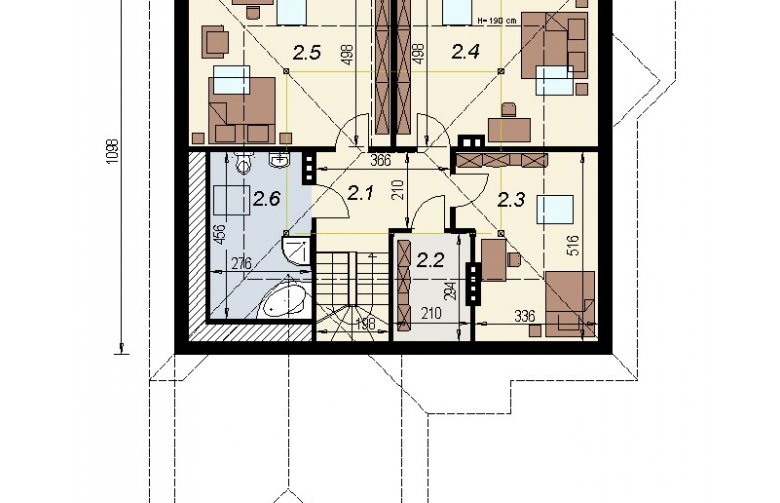 Projekt domu wielorodzinnego DJ 004 - 