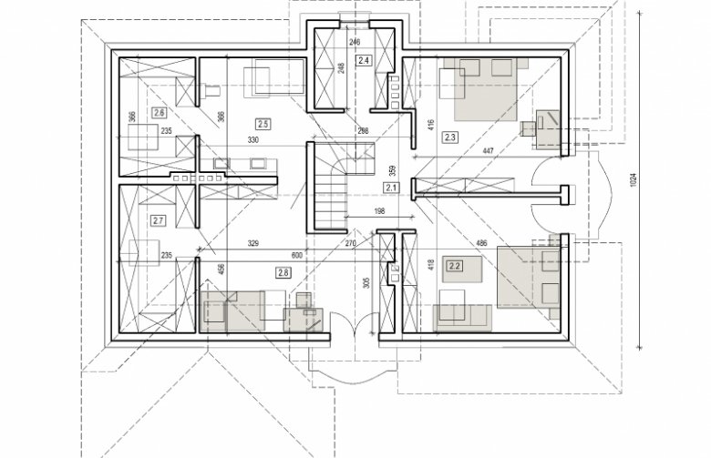 Projekt domu wielorodzinnego DJ 016a - 