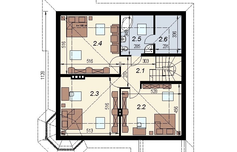 Projekt domu wielorodzinnego DJ 027 - 