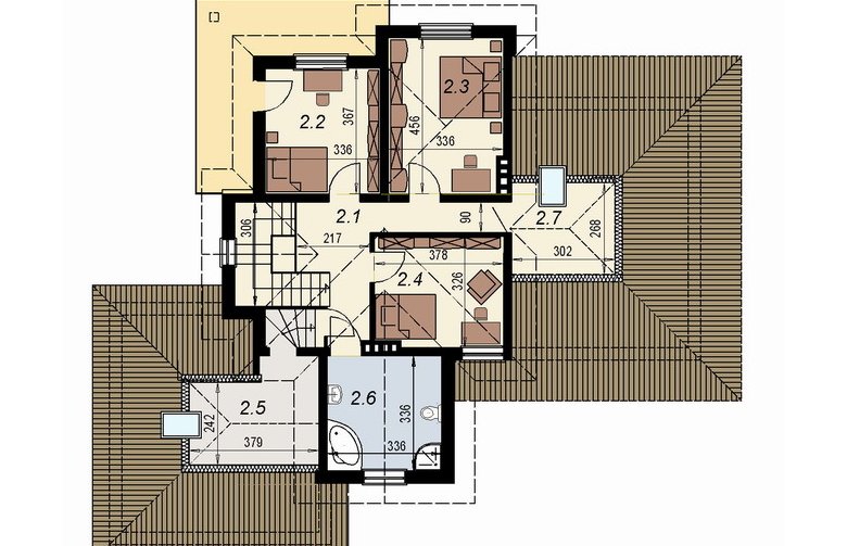 Projekt domu szkieletowego DJ 043b - 