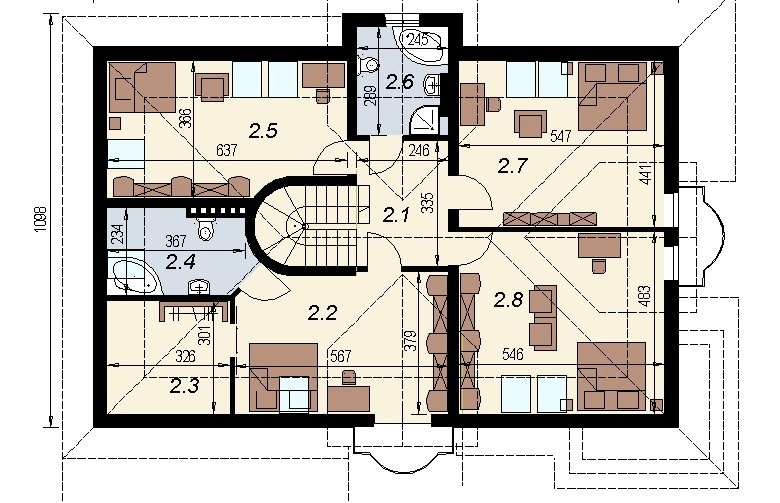 Projekt domu wielorodzinnego DJ 052 - 