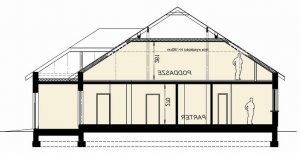 Przekrój projektu DJ 054 w wersji lustrzanej