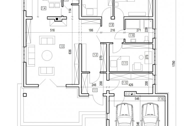 Projekt domu dwurodzinnego DJ 058 ver.3 - 