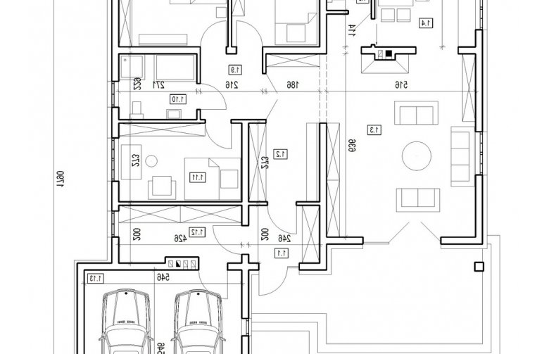 Projekt domu dwurodzinnego DJ 058 ver.3 - 