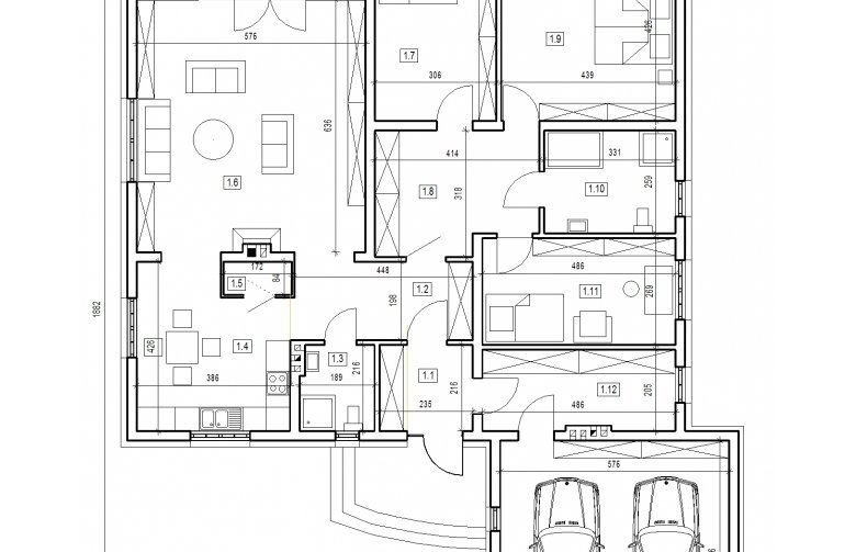 Projekt domu dwurodzinnego DJ 058a - 