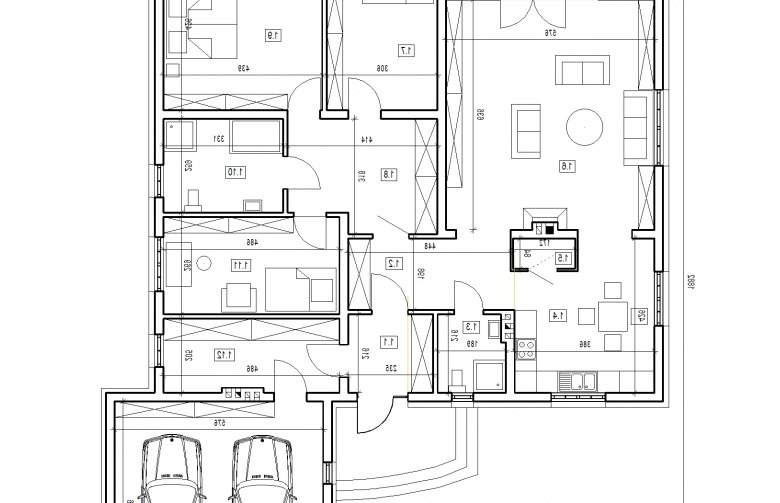 Projekt domu dwurodzinnego DJ 058a - 