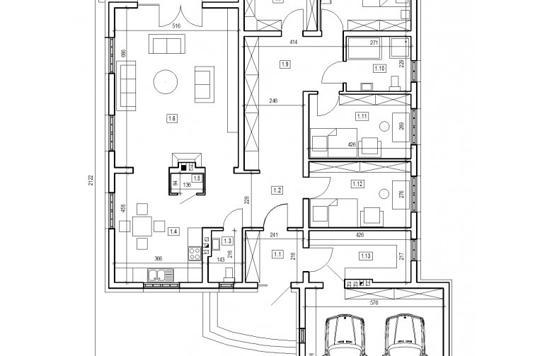 Projekt domu dwurodzinnego DJ 058b - 