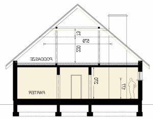 Przekrój projektu DJ 063 w wersji lustrzanej