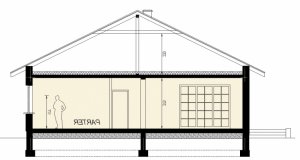 Przekrój projektu DJ 067 w wersji lustrzanej