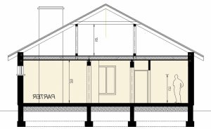 Przekrój projektu DJ 080 w wersji lustrzanej