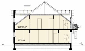 Przekrój projektu DJ 111 w wersji lustrzanej