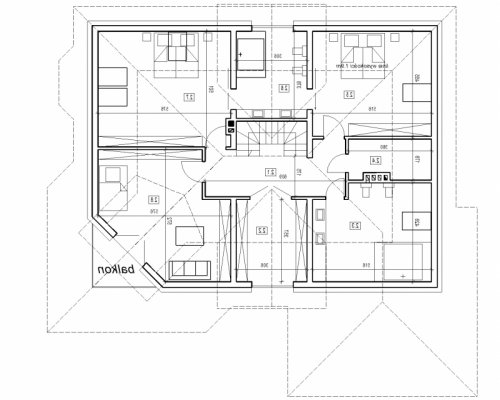 Rzut projektu DJ 179 ver.3 - wersja lustrzana