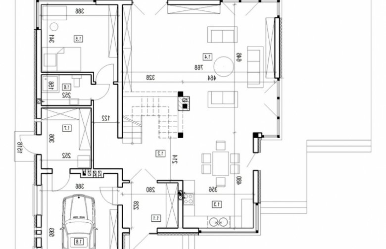 Projekt domu szkieletowego DN 003a - 