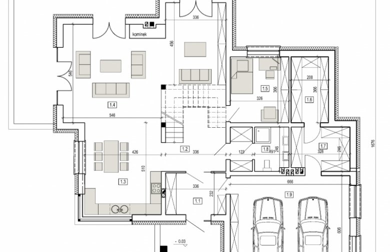 Projekt domu szkieletowego DN 004a - 