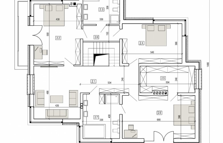 Projekt domu szkieletowego DN 004a - 