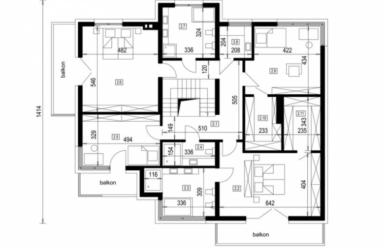 Projekt domu szkieletowego DN 007 - 