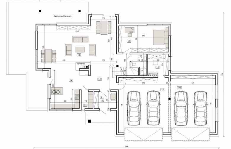 Projekt domu szkieletowego DN 007a - 