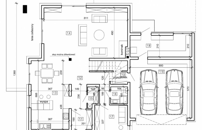 Projekt domu szkieletowego DN 015 - 