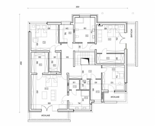 Rzut projektu DN 020 - wersja lustrzana