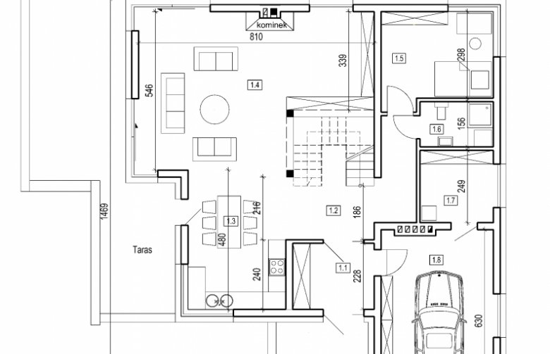 Projekt domu szkieletowego DN 021 - 