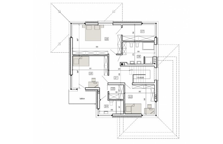 Projekt domu szkieletowego DN 051 - 