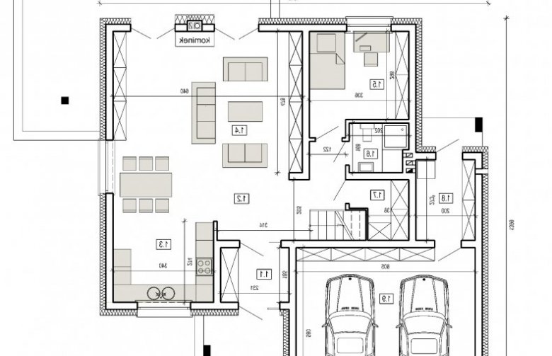 Projekt domu szkieletowego DN 052 - 