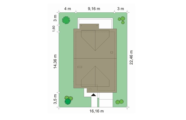 Projekt domu wielorodzinnego Mewa (422) - Usytuowanie