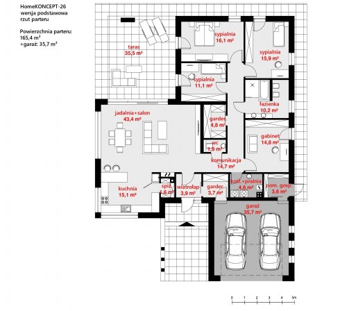 Rzut projektu Homekoncept 26