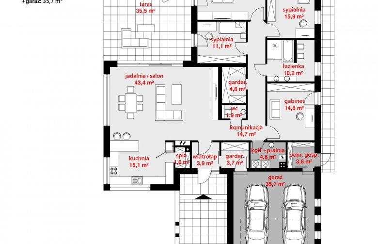 Projekt domu tradycyjnego Homekoncept 26 - 