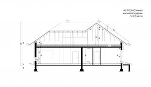 Przekrój projektu Homekoncept 26 w wersji lustrzanej