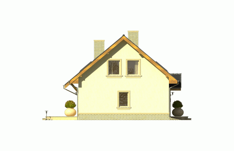Projekt domu jednorodzinnego IMPULS - elewacja 3