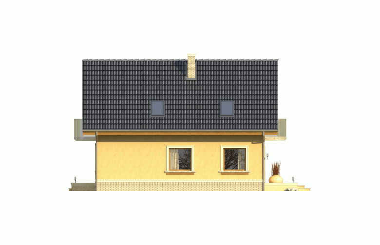 Projekt domu jednorodzinnego PORTAL - elewacja 1