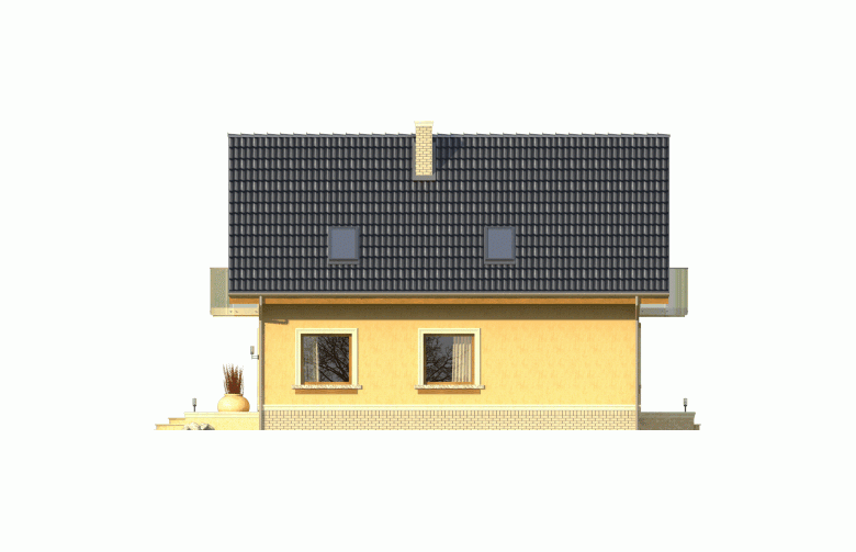 Projekt domu jednorodzinnego PORTAL - elewacja 1