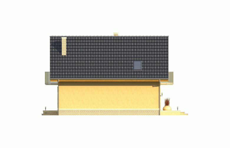 Projekt domu jednorodzinnego PORTAL - elewacja 3