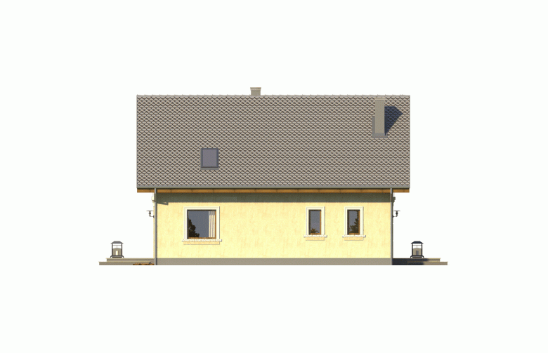Projekt domu jednorodzinnego DECORUM - elewacja 3