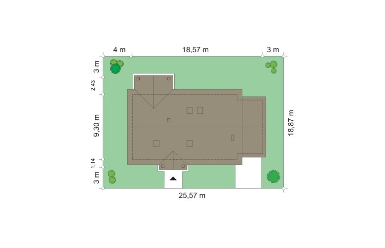 Projekt domu dwurodzinnego Anatol 2 (509) - Usytuowanie