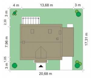 Usytuowanie budynku Bajkowy 3 (500)