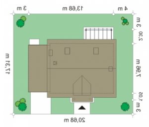 Usytuowanie budynku Bajkowy 3 (500) w wersji lustrzanej